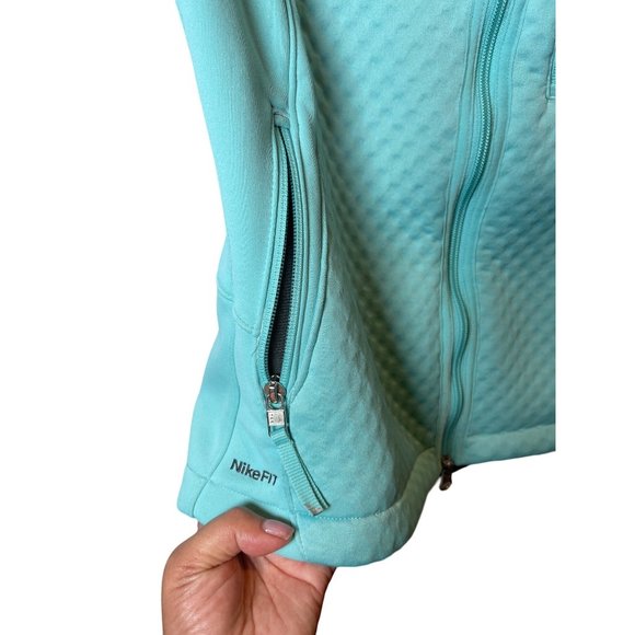 Nike Therma Fit Running Vest Turquoise Fleece Womens 215700-426 Size S - Picture 4 of 11